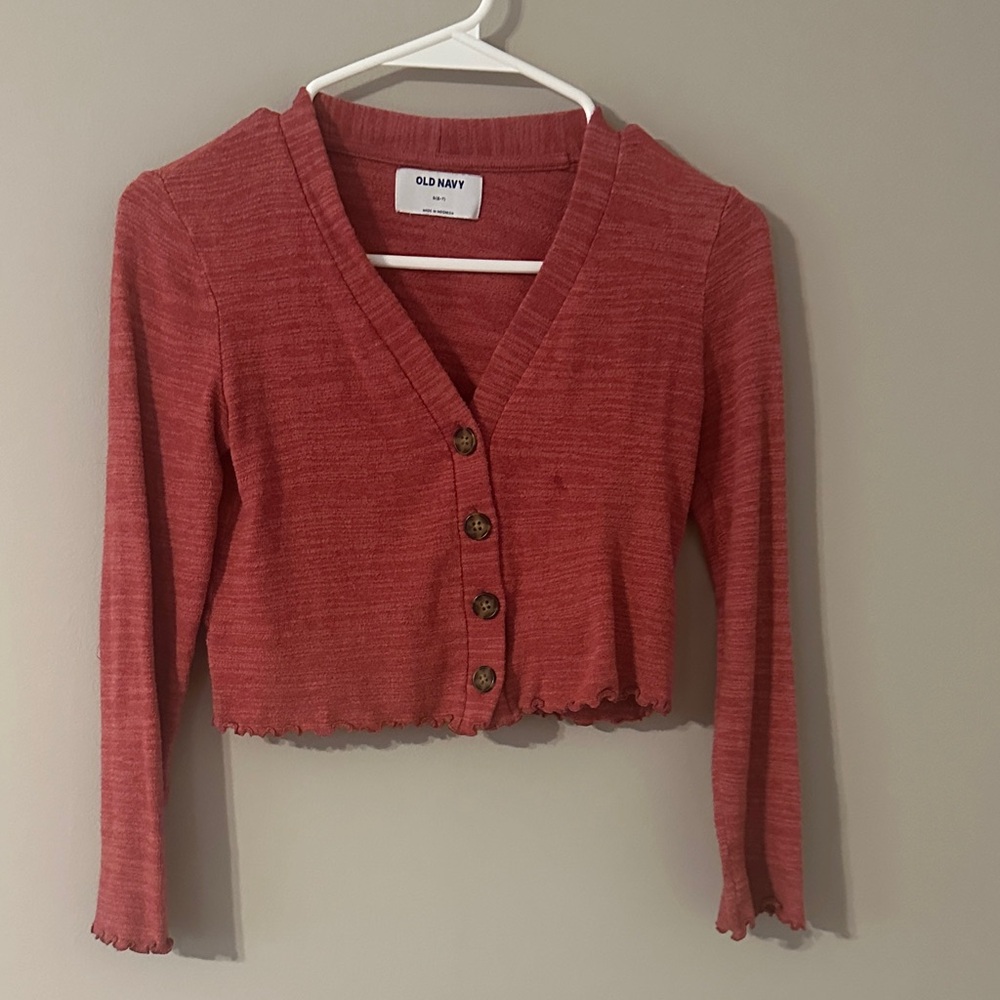 Old Navy Rust Button-Up Sweater